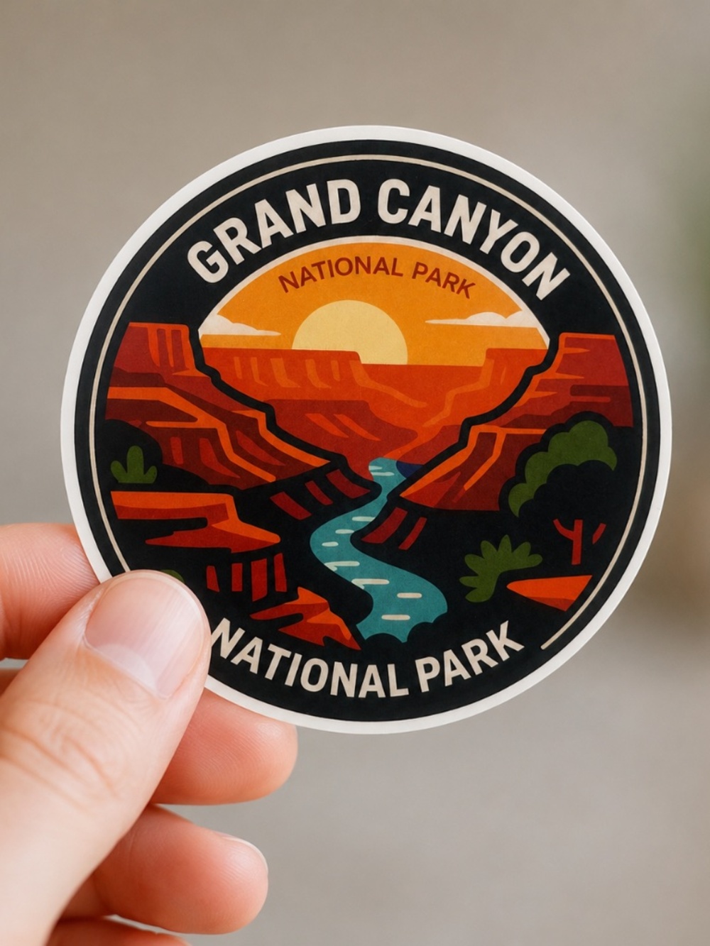 Grand Canyon National Park Waterproof Vinyl Sticker 3 Pack – 3” Travel Hiking